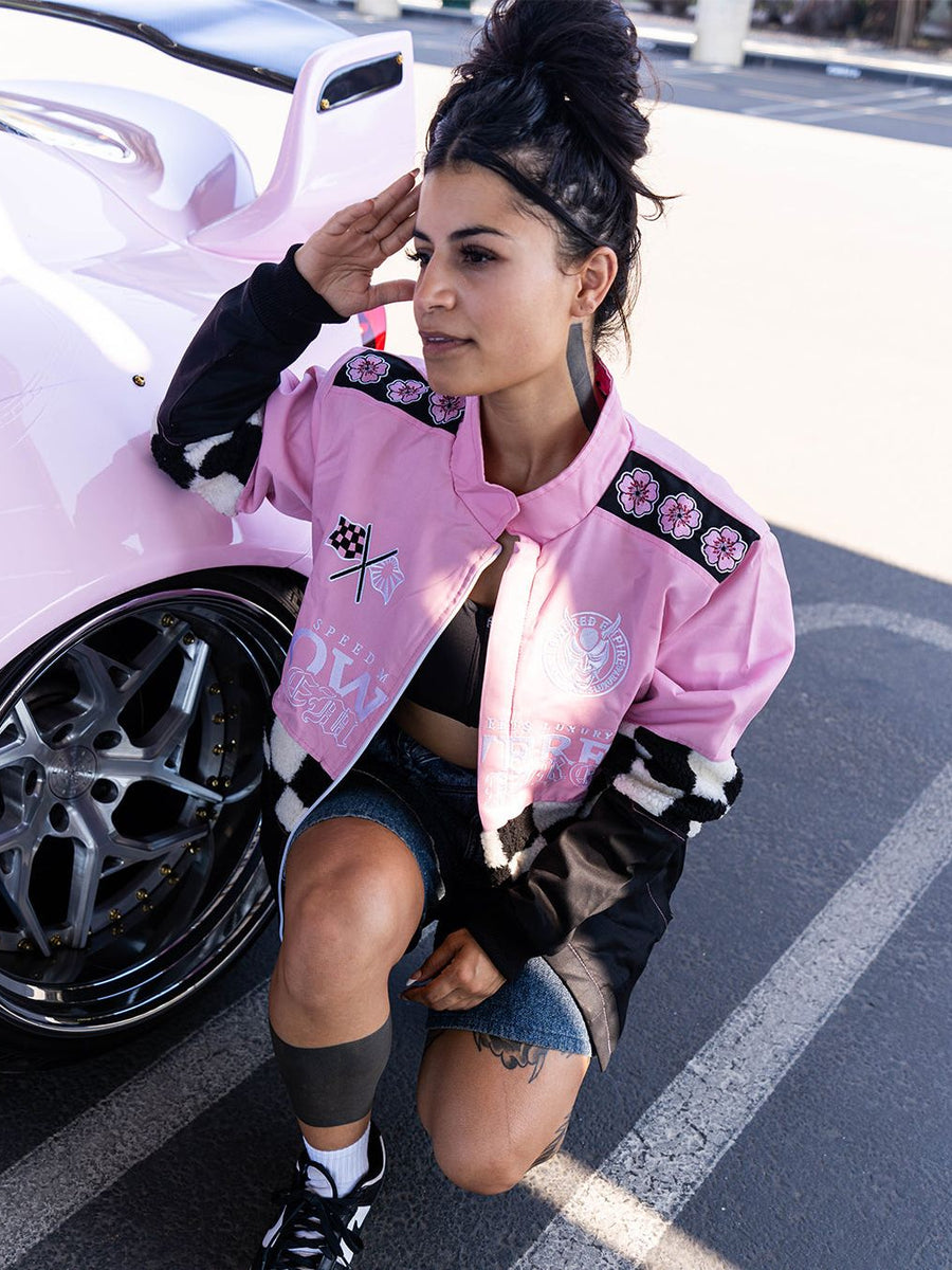 Pink Sakura Racing Checkered Jacket