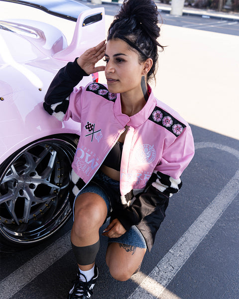 Pink Sakura Racing Checkered Jacket