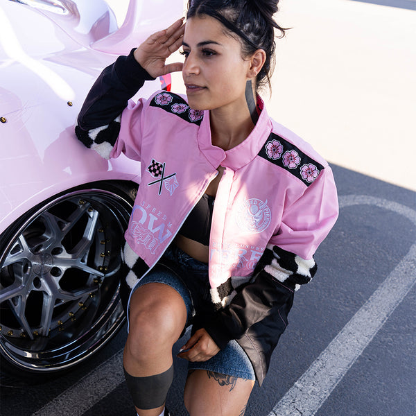 Pink Sakura Racing Checkered Jacket