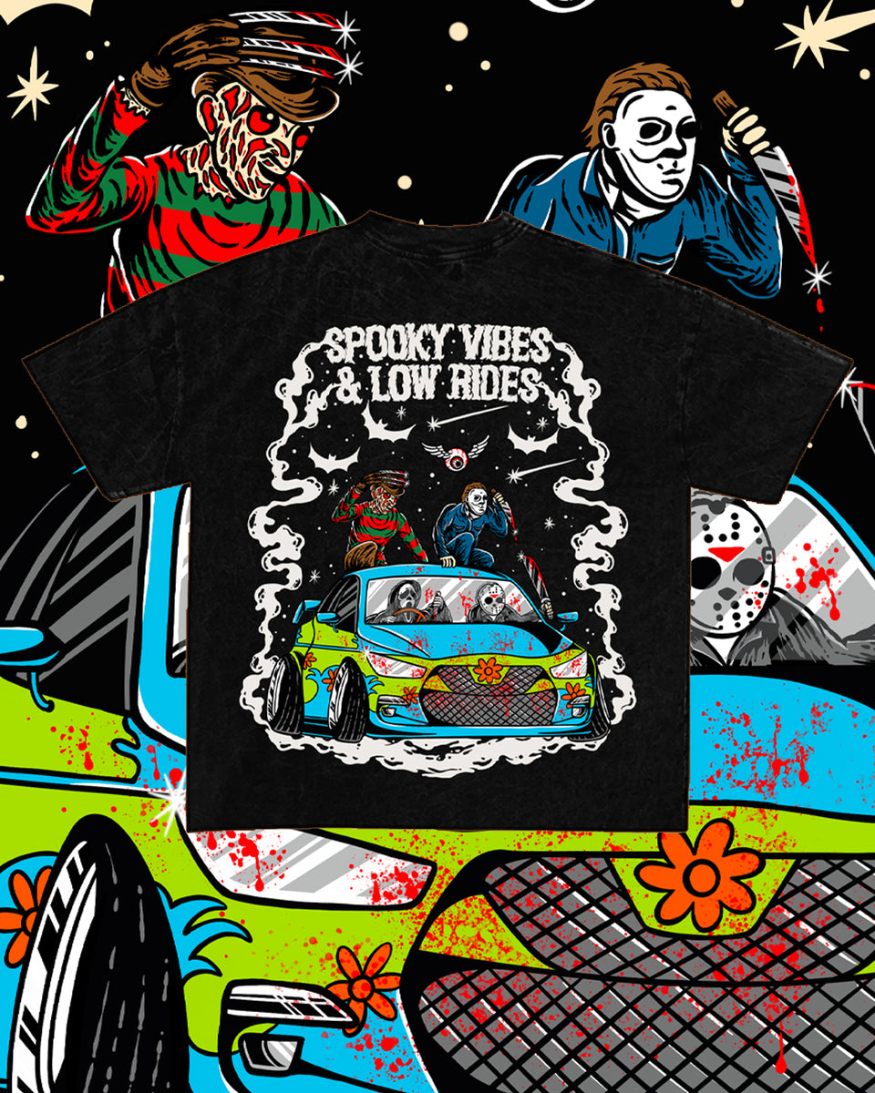 Spooky Vibes And Low Rides Tee