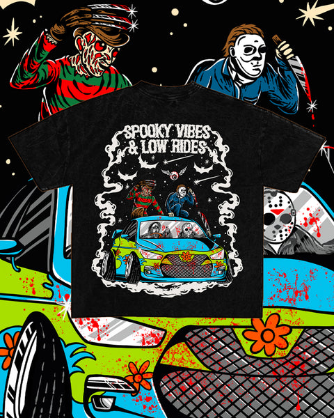 Spooky Vibes And Low Rides Tee