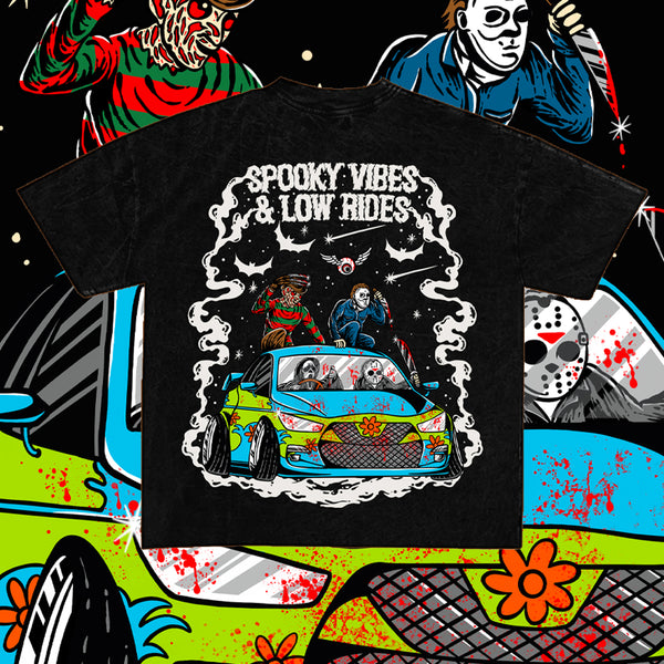 Spooky Vibes And Low Rides Tee