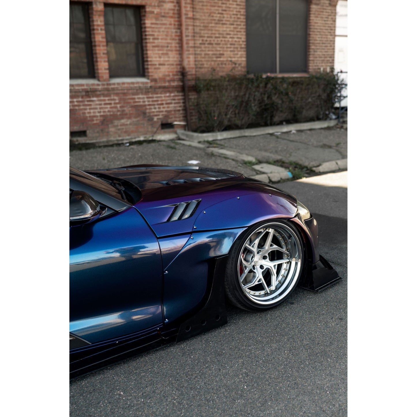 Glossy Purple To Blue Vinyl Wrap