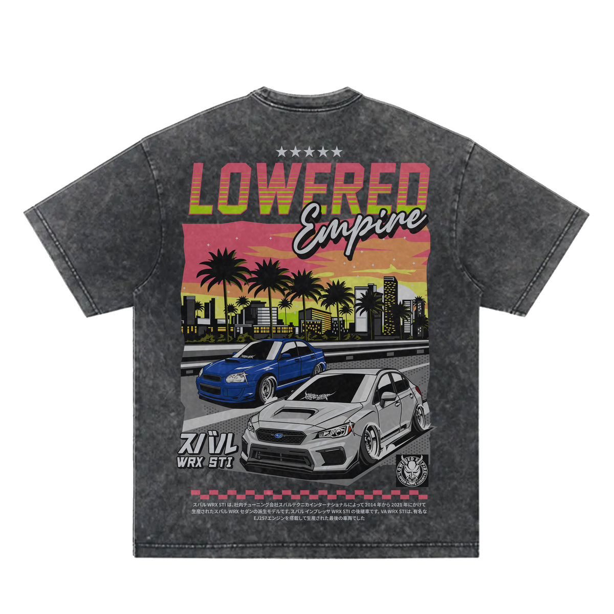 Sunset Drives  Acid- Wash Premium Tee