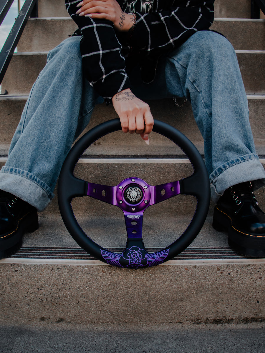 The Purple Rose Steering Wheel