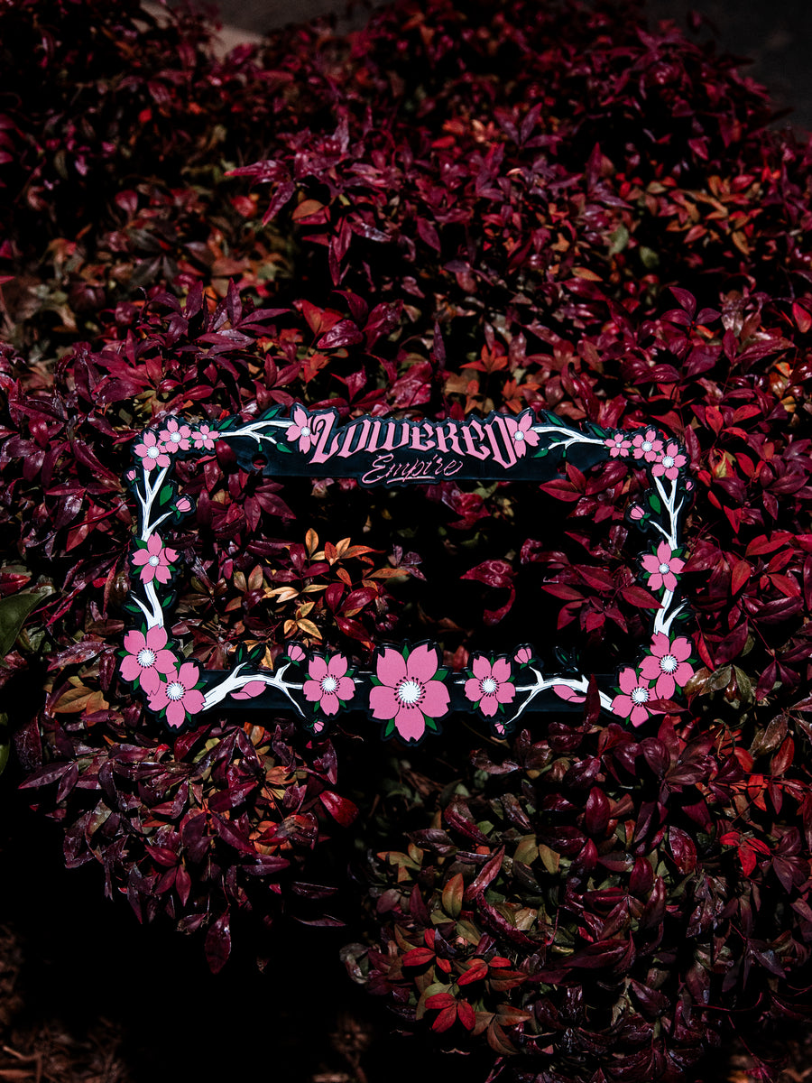 Sakura Flowers License Plate Frame