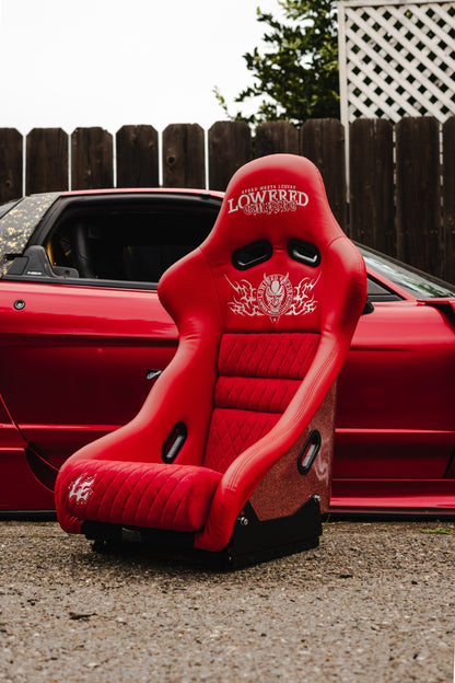 Cyber Collection Red Racing Seat – Metallic Sparkle Shell | Performance Bucket Seat