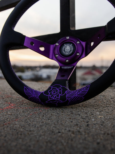 The Purple Rose Steering Wheel
