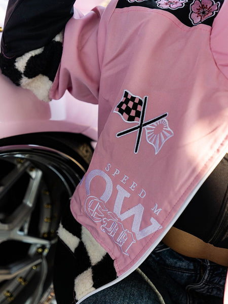 Pink Sakura Racing Checkered Jacket