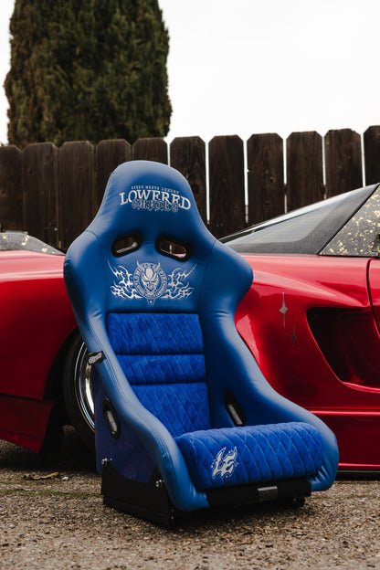 Cyber Blue Racing Seat – Sparkle Gloss Shell | JDM Bucket Seat by Lowered Empire