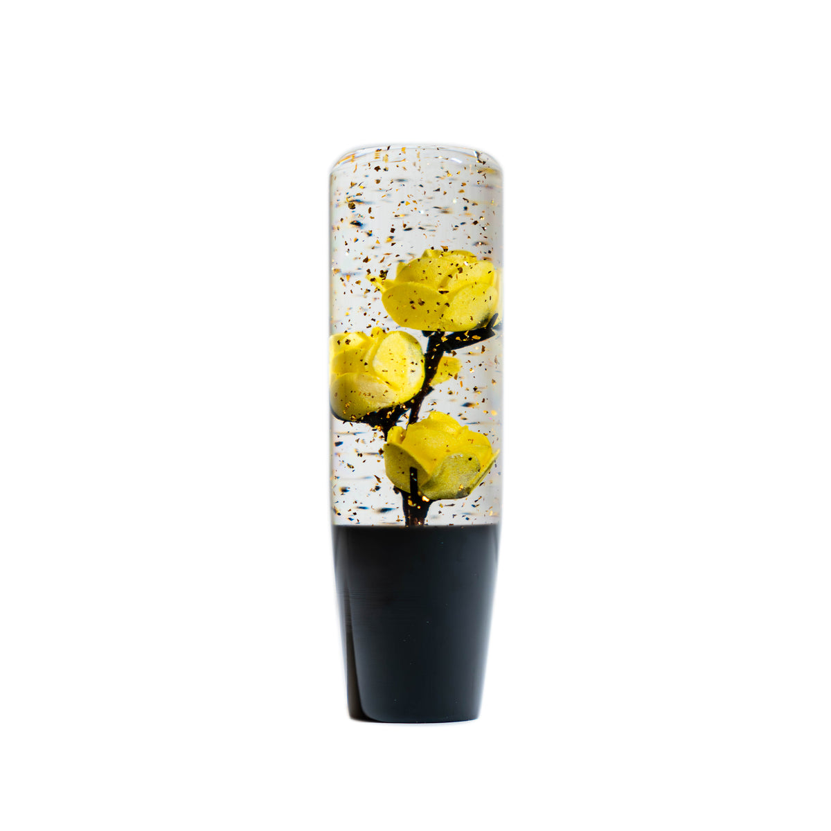 Yellow Clear Roses Shift Knob