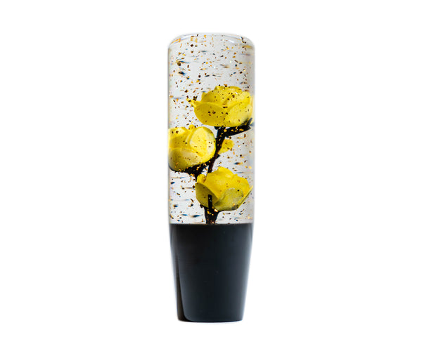 Yellow Clear Roses Shift Knob