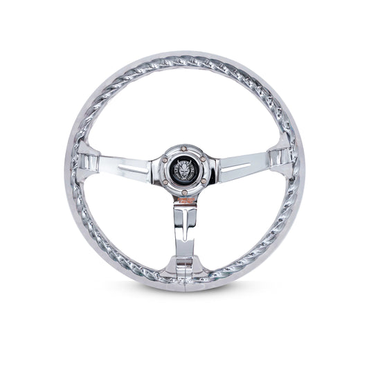 Chrome Dragon Rakkī JDM DR-2 Steering Wheel 350mm- Lowered Empire