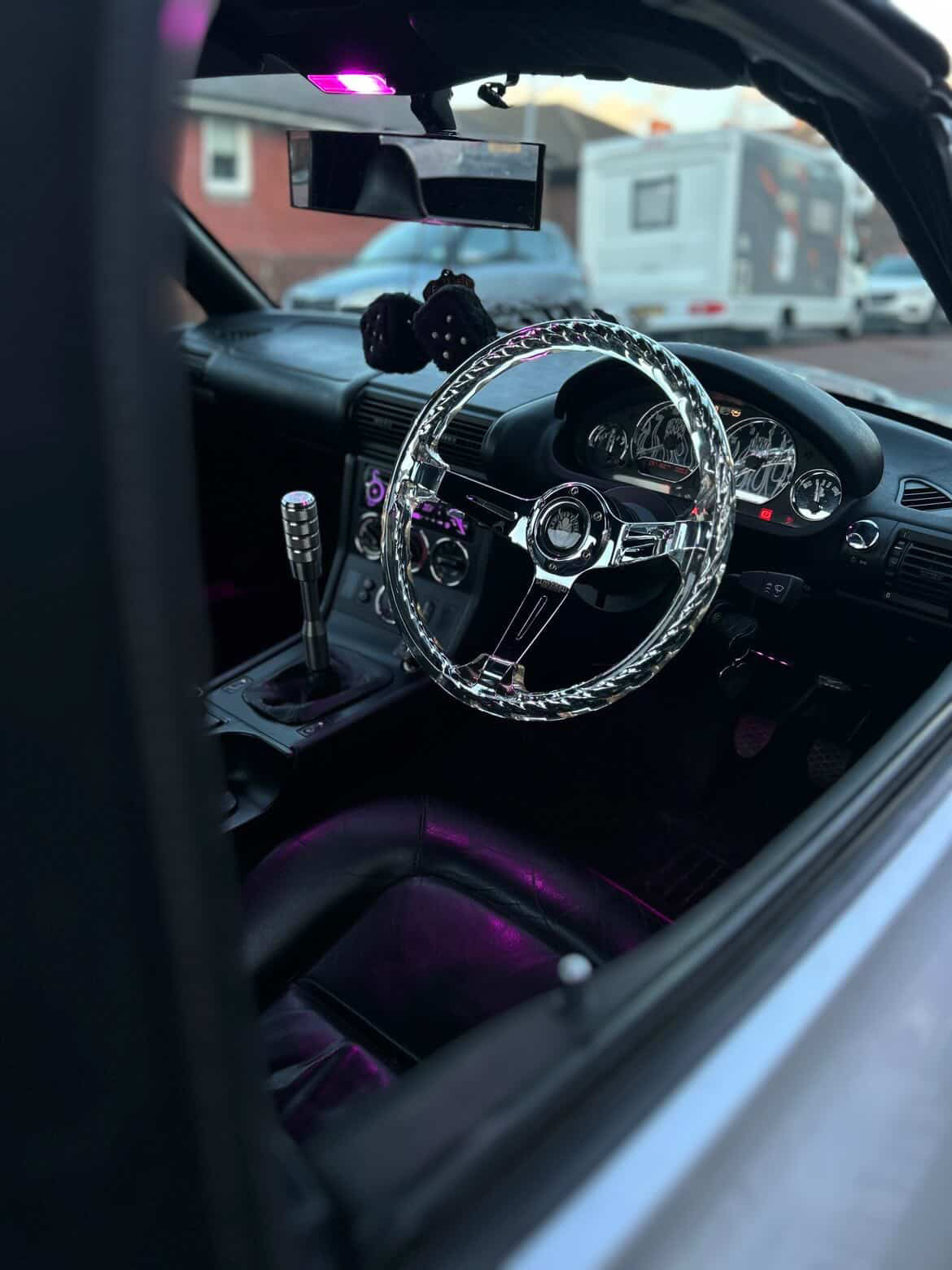 Chrome Dragon Rakkī JDM DR-2 Steering Wheel 350mm- Lowered Empire