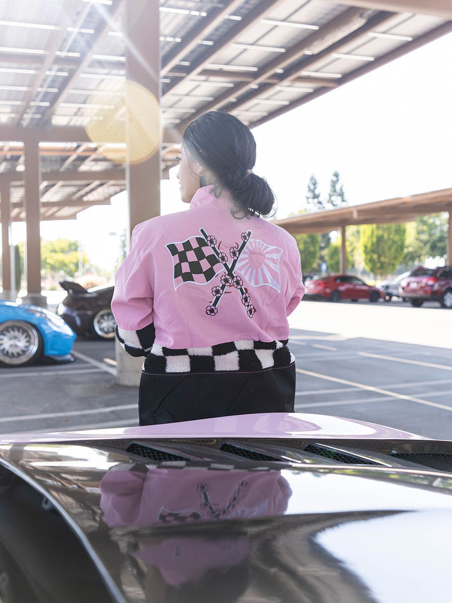 Pink Sakura Racing Checkered Jacket