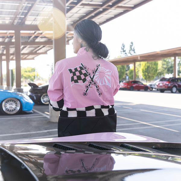 Pink Sakura Racing Checkered Jacket