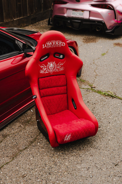 Cyber Collection Red Racing Seat – Metallic Sparkle Shell | Performance Bucket Seat