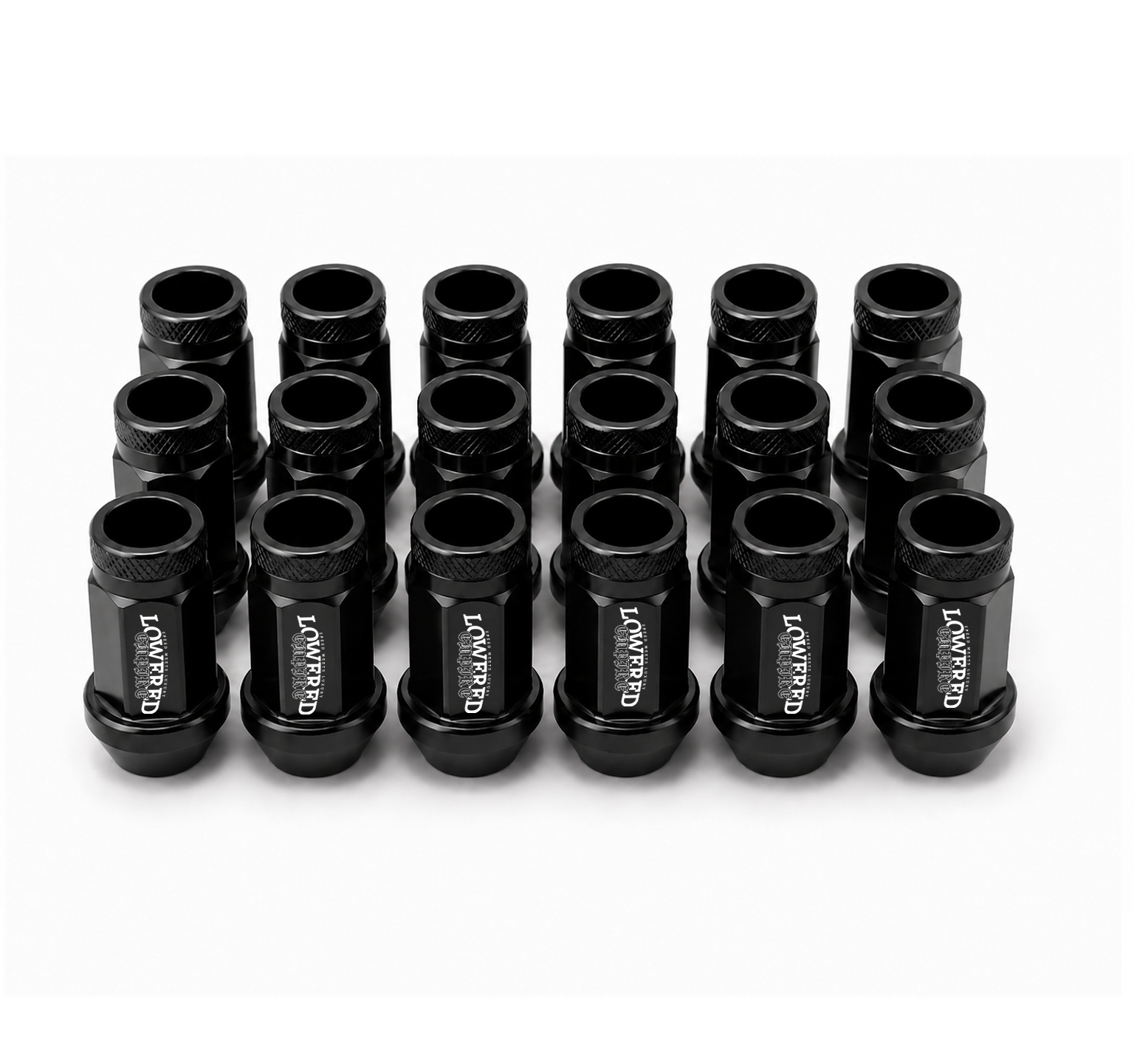 Black Lug Nuts Lowered Empire 47mm Open End M12