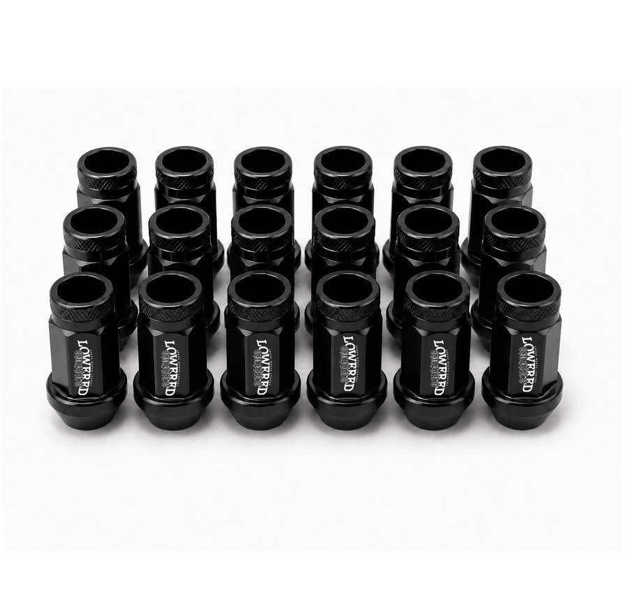 Black Lug Nuts Lowered Empire 47mm Open End M12
