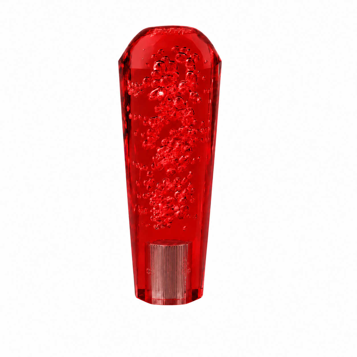 Clear Red Diamond VIP Style Shift Knob 6" | Universal Manual Car Shifter