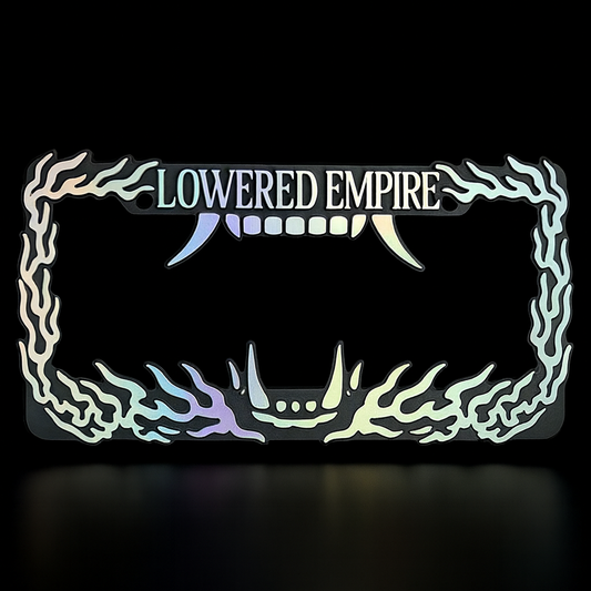Hannya Flames License Plate Frame