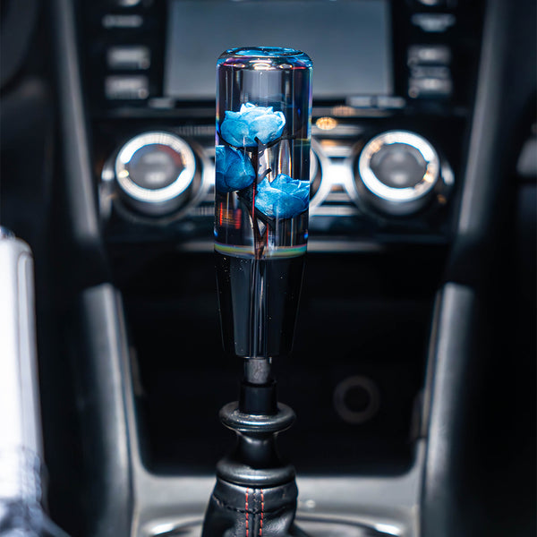 Blue Clear Roses Shift Knob