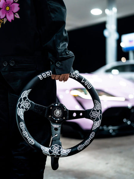 Killer Roses Traditional Design Steering Wheel
