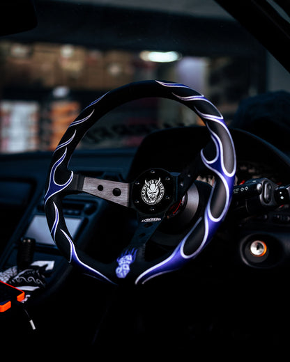 Purple Hellfire Steering Wheel 350mm Lowered Empire