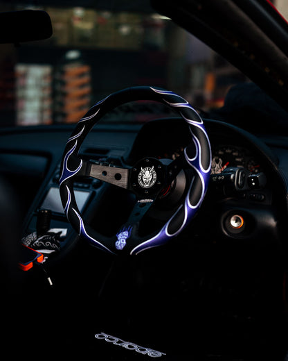 Purple Hellfire Steering Wheel 350mm Lowered Empire