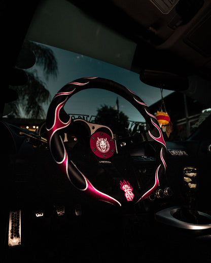 Pink Hellfire Steering Wheel 350mm Lowered Empire