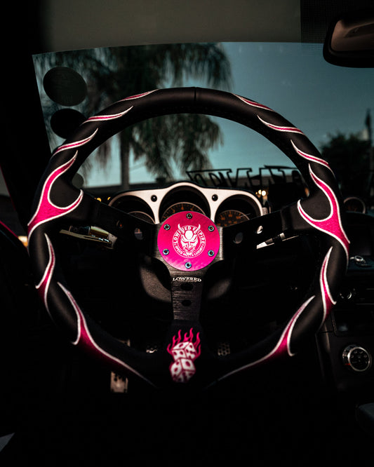 Pink Hellfire Steering Wheel 350mm Lowered Empire