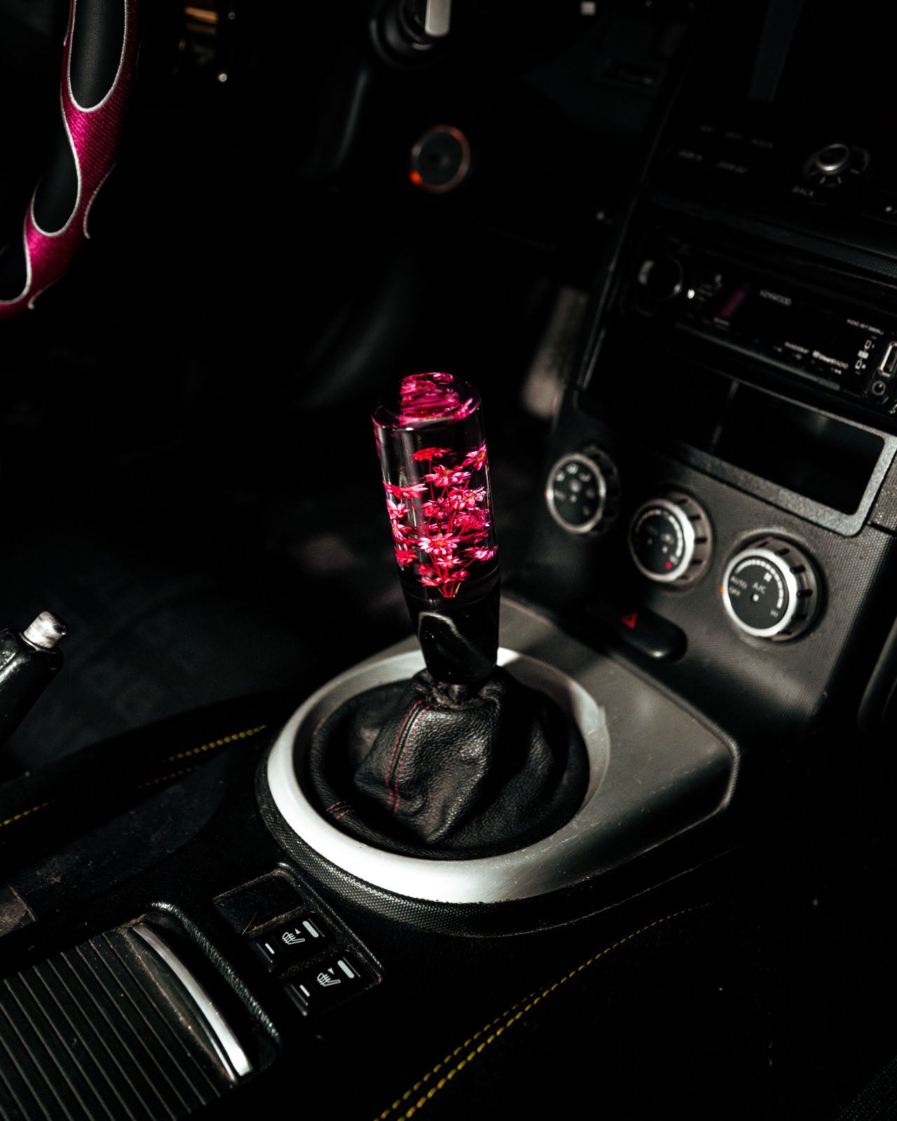 Clear Sakura Flower Shift Knob | Universal Manual Car Shifter