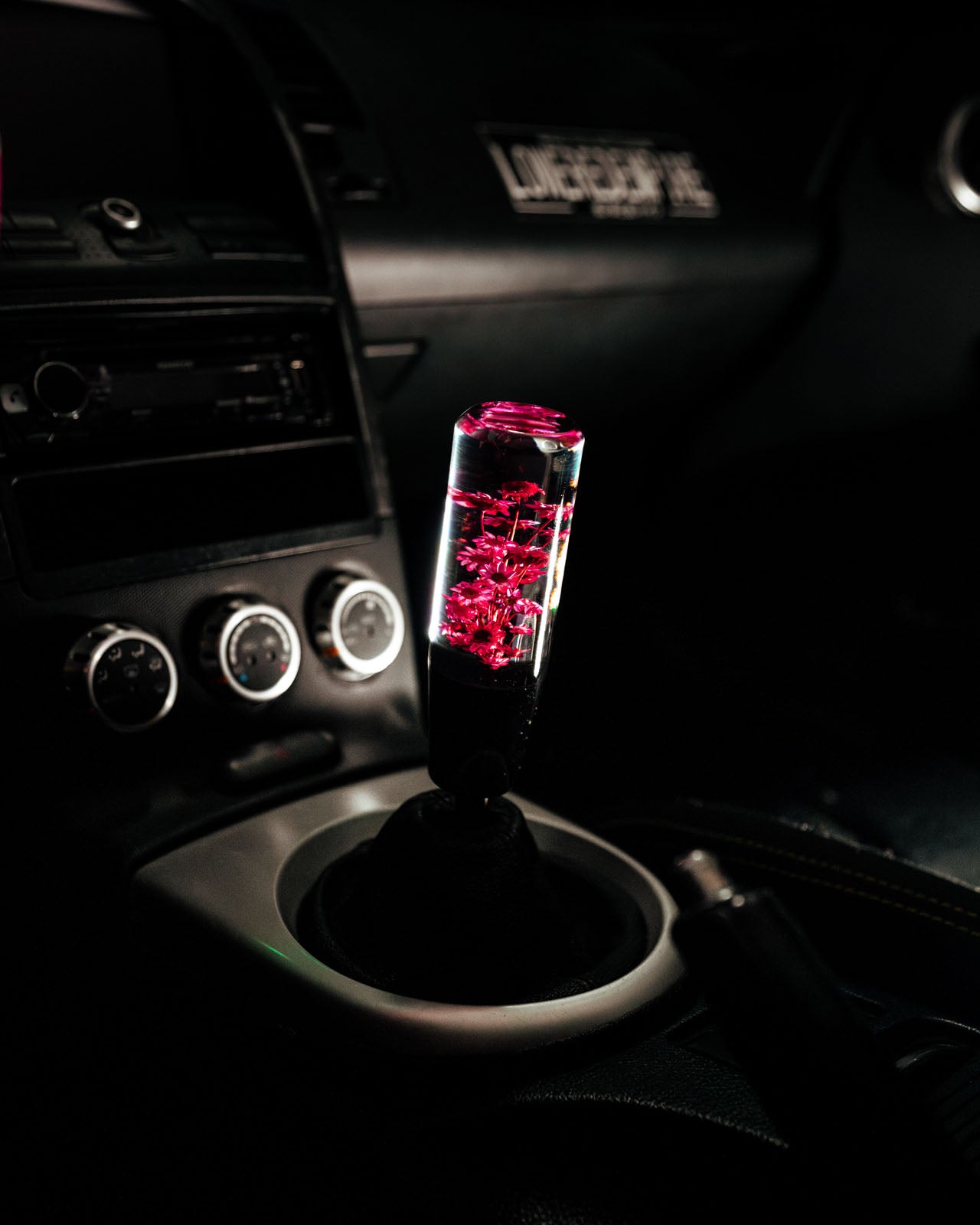Clear Sakura Flower Shift Knob | Universal Manual Car Shifter