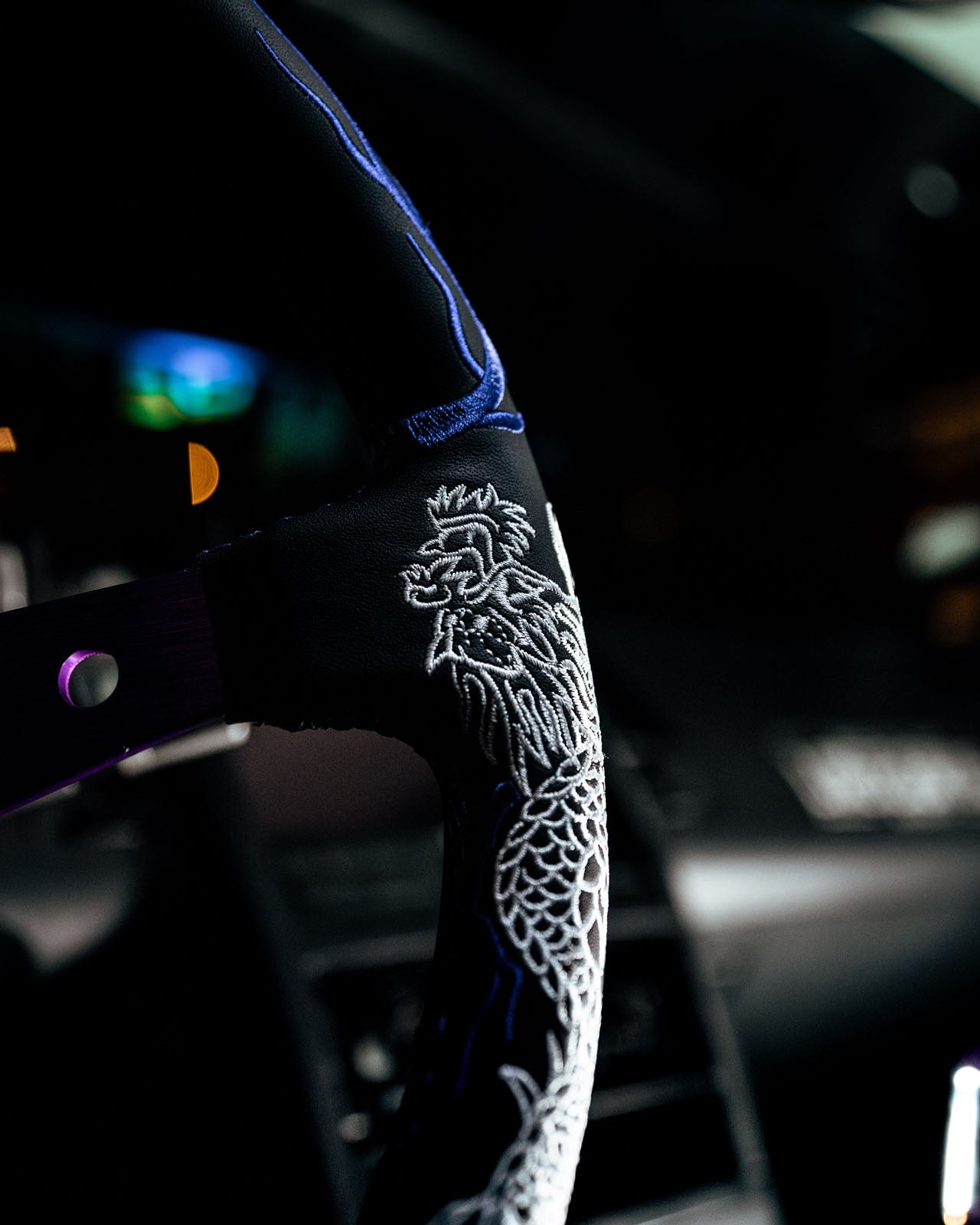 Purple Dragon's Breath DB-4 Steering Wheel 350mm- Lowered Empire