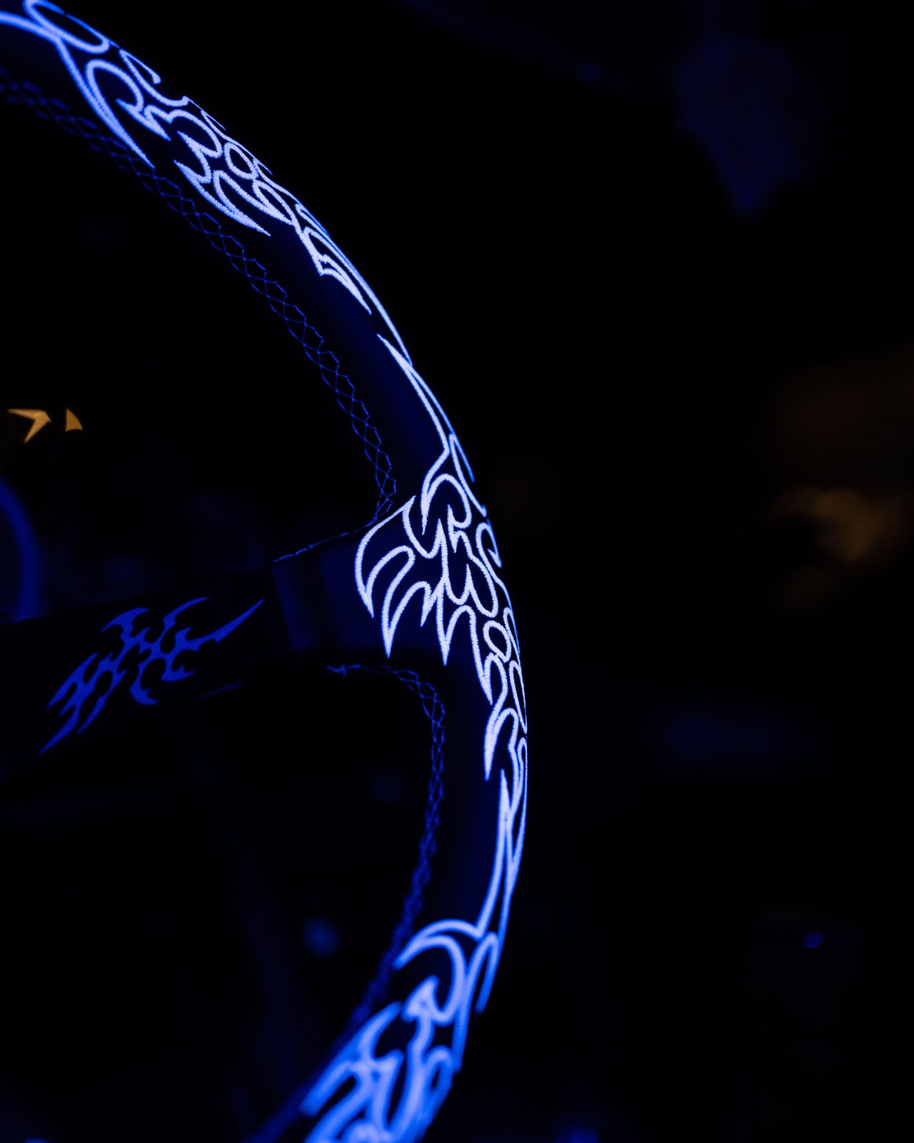 White Cybersigilism Street CS-1 Steering Wheel 350mm I Deep Dish Style- Lowered Empire