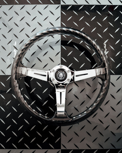 Black Rider Rakkī JDM DR-1 Steering Wheel 350mm - Lowered Empire