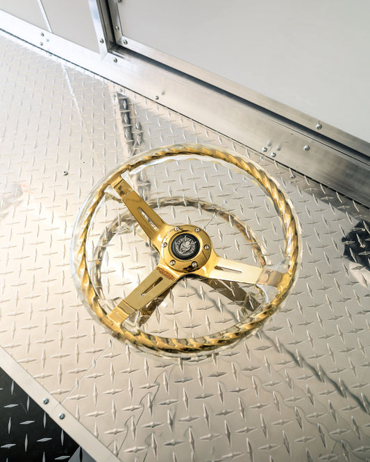 Gold Rider Rakkī JDM DR-1 Steering Wheel 350mm - Lowered Empire