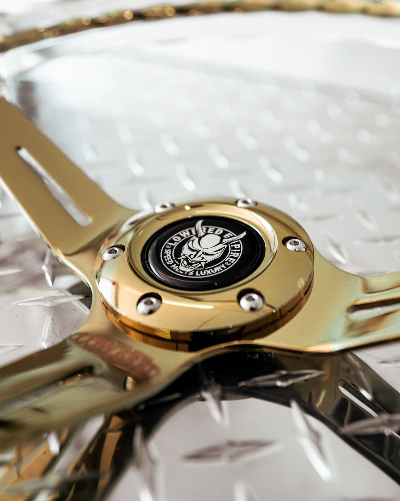 Gold Rider Rakkī JDM DR-1 Steering Wheel 350mm - Lowered Empire