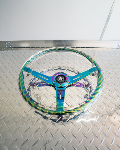 Limited Rainbow Rakkī JDM DR-1 Steering Wheel 350mm- Lowered Empire