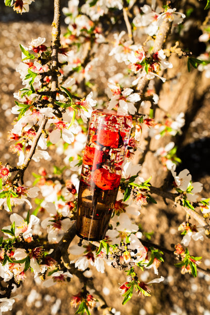 Clear Red Glitter Flower Shift Knob | Universal Manual Car Shifter