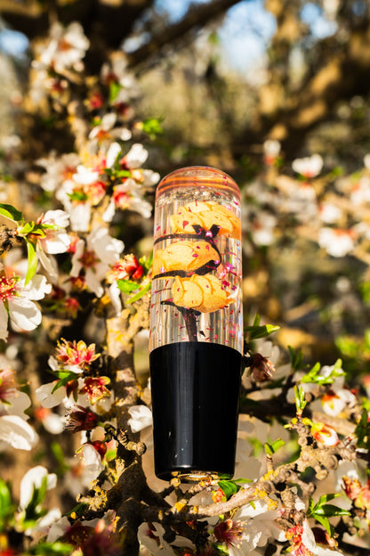 Clear Peach Orange Roses Flower Shift Knob 6" | Universal Manual Car Shifter