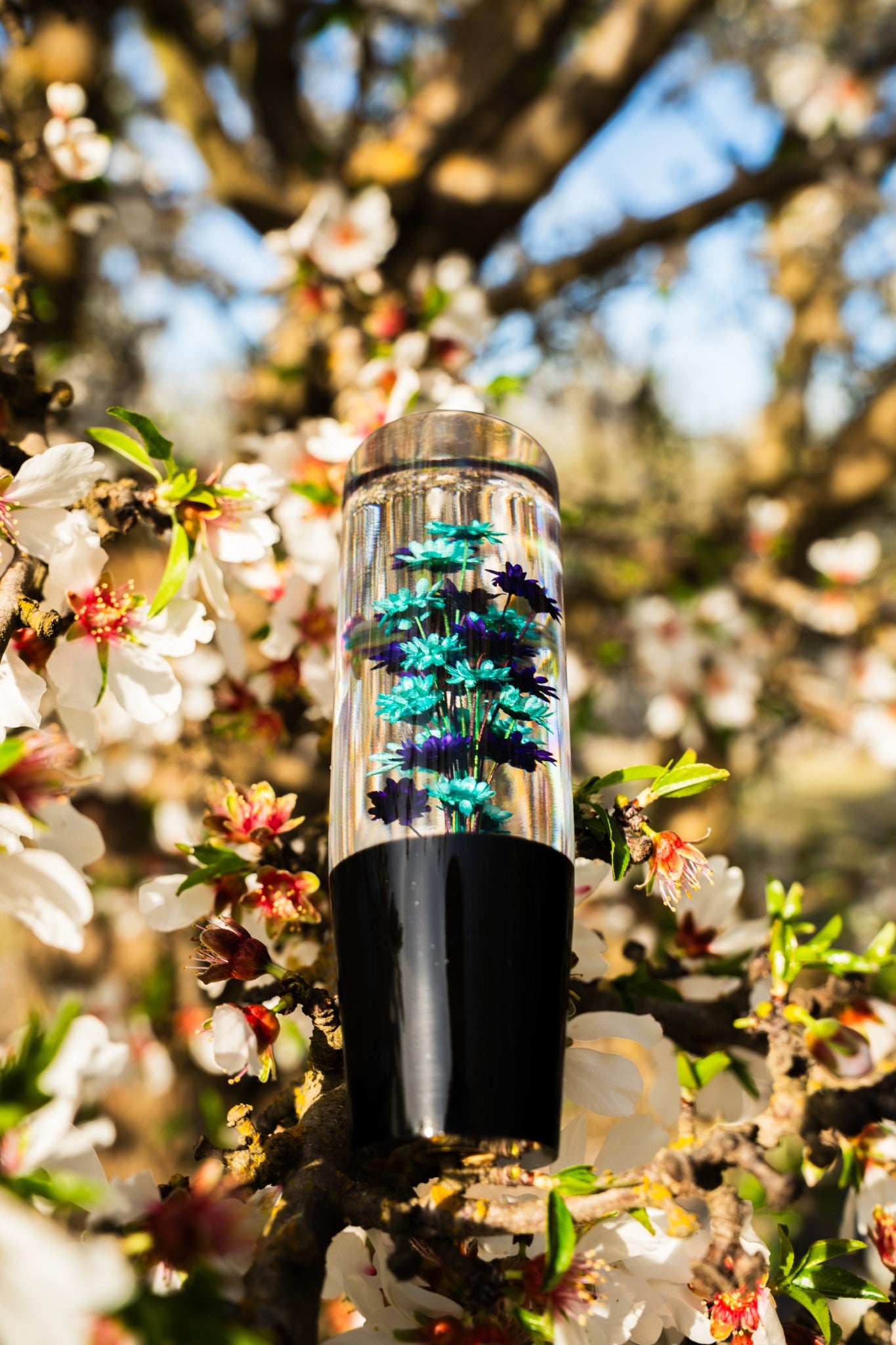 Clear Floral Dream Flower Shift Knob 6" | Universal Manual Car Shifter