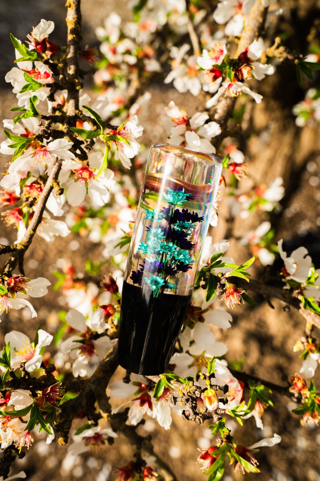 Clear Floral Dream Flower Shift Knob 6" | Universal Manual Car Shifter