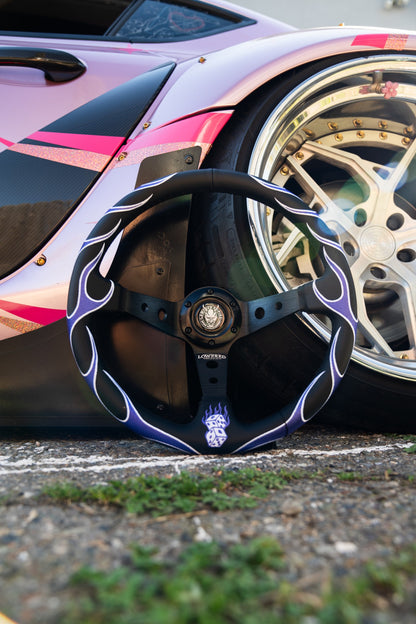 Purple Hellfire Steering Wheel 350mm Lowered Empire