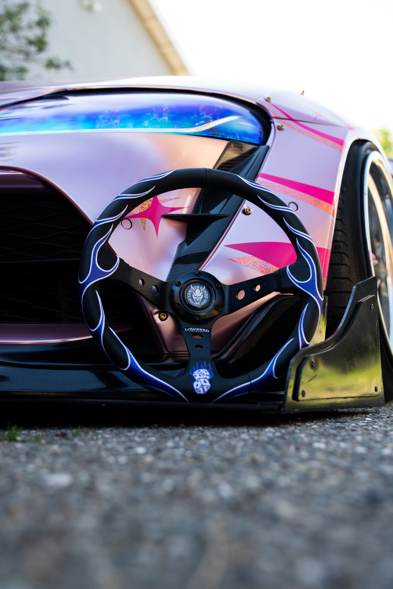 Purple Hellfire Steering Wheel 350mm Lowered Empire