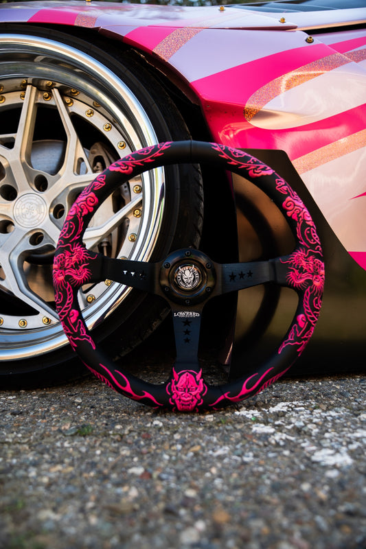 Pink Dragon’s Breath Steering Wheel 350mm X Lowered Empire