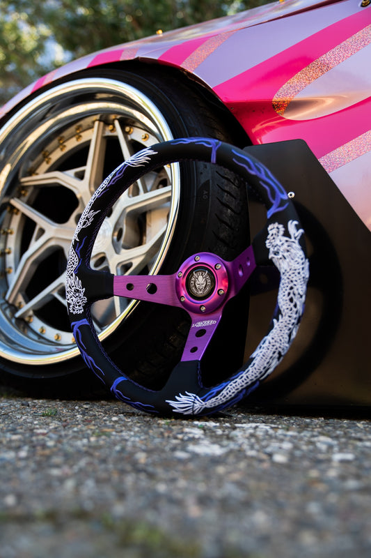 Purple Dragon's Breath DB-4 Steering Wheel 350mm- Lowered Empire
