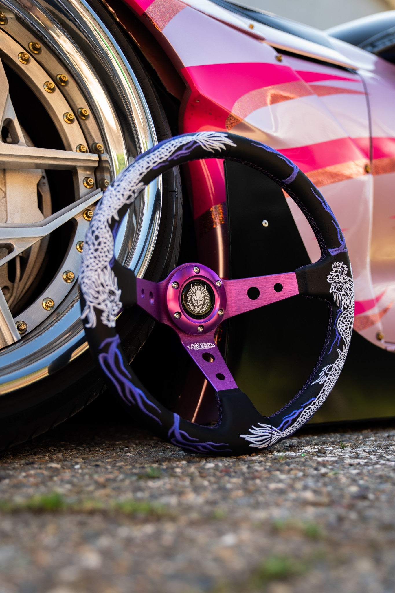 Purple Dragon's Breath DB-4 Steering Wheel 350mm- Lowered Empire