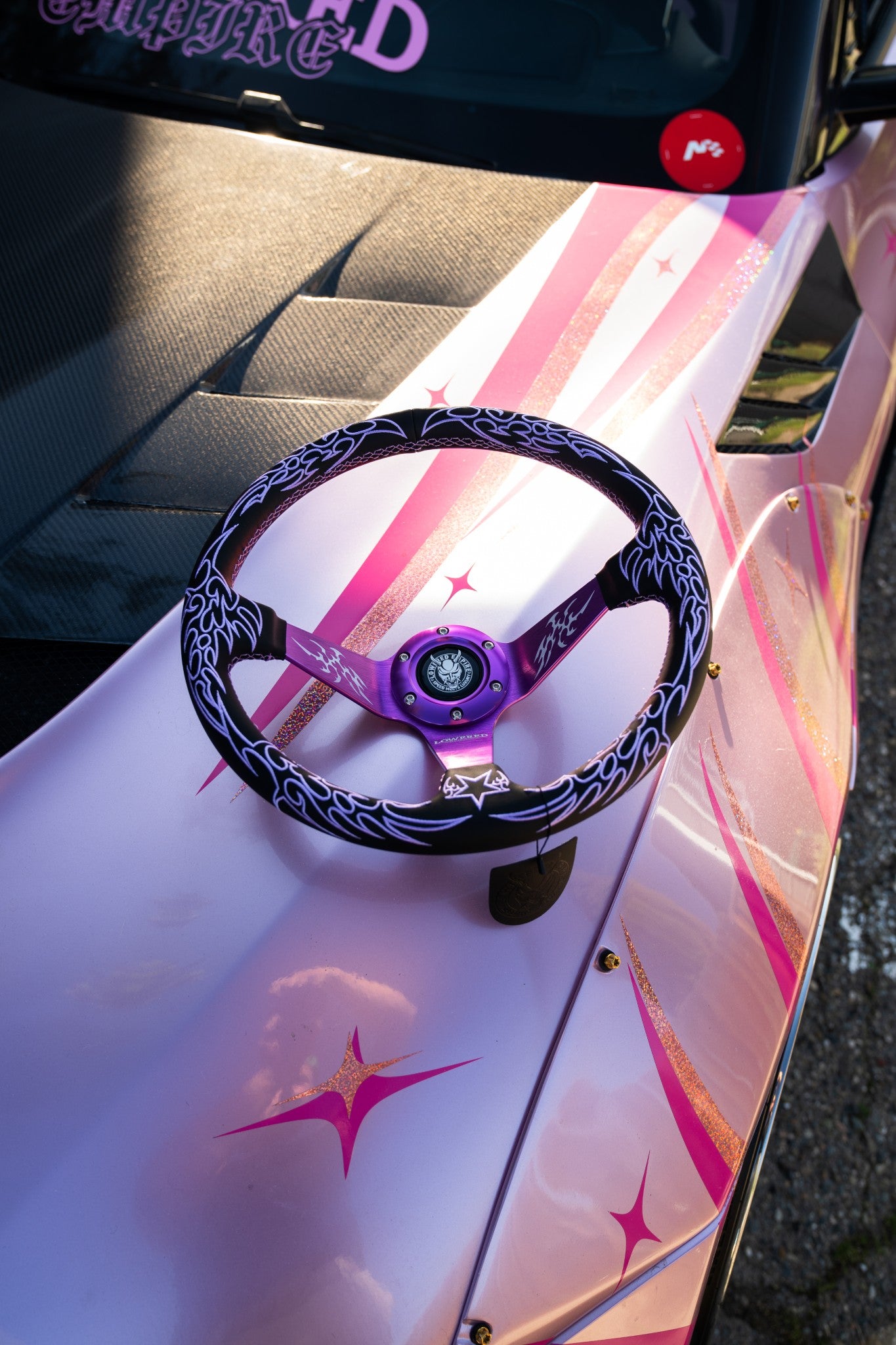 Purple Cybersigilism Street CS-2 Steering Wheel 350mm- Lowered Empire