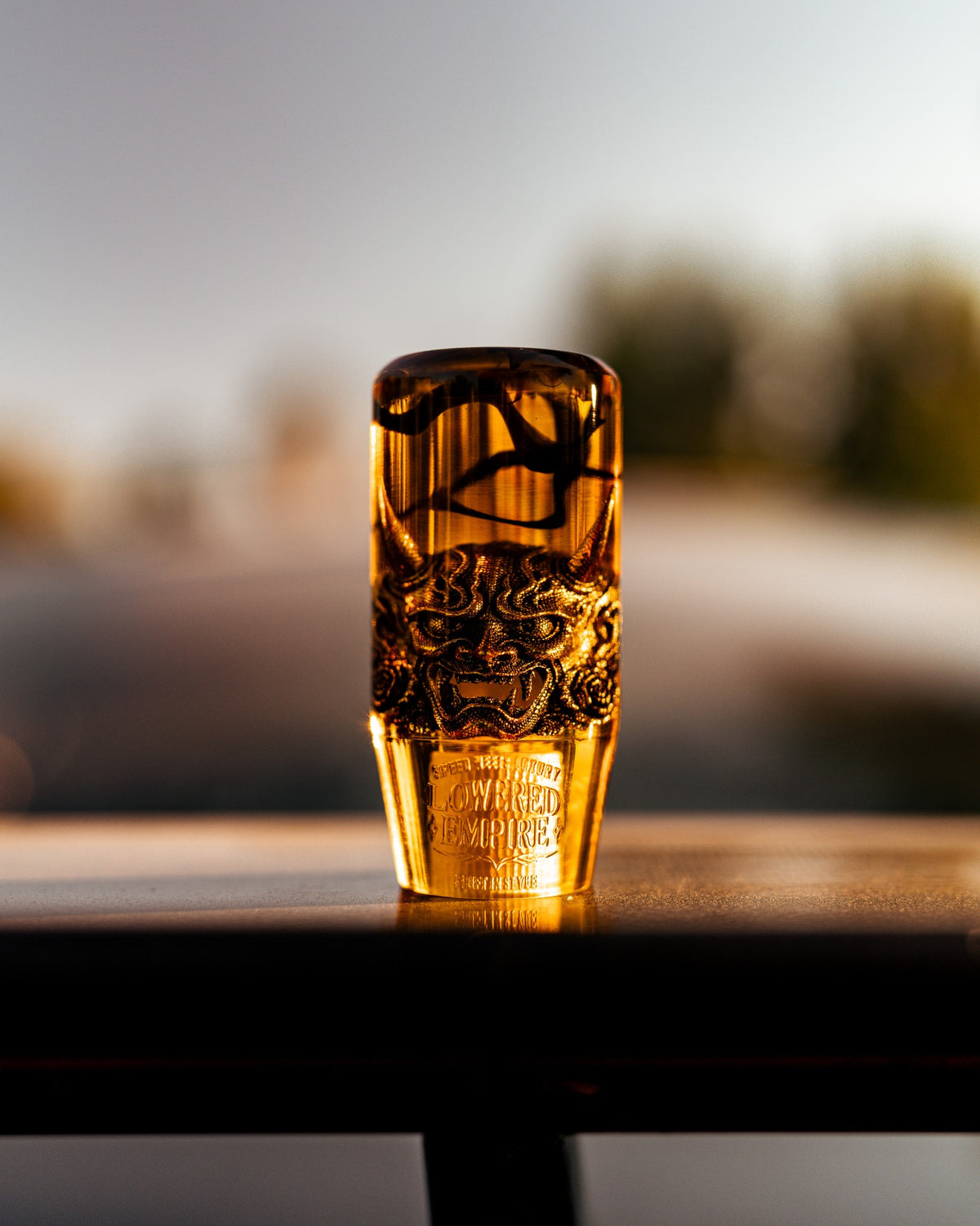 Yellow Hannya Ink Shift Knob